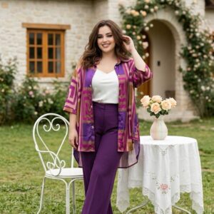 Camisa estampada desigual