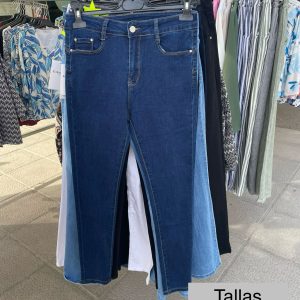 Vaquero pitillo cintura botón