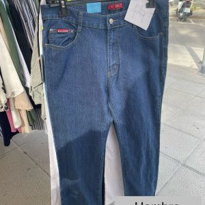 Vaquero HOMBRE azul botón