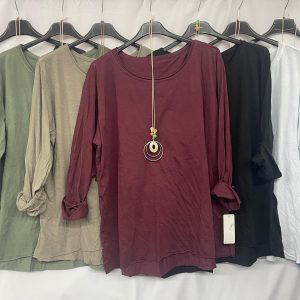 Camiseta algodón cuello redondo