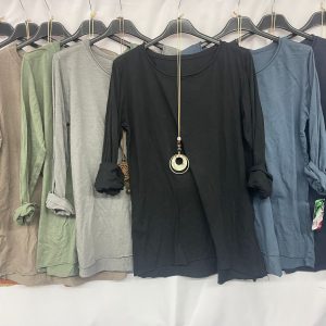 Camiseta algodón cuello redondo pqña