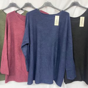 Jersey peluche cuello redondo grande