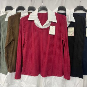 Jersey cuello camisa