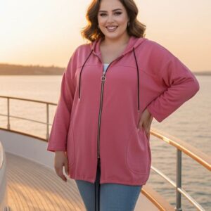 Chaqueta felpina larga