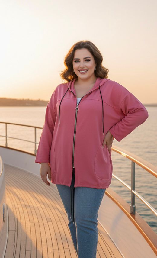 Chaqueta felpina larga