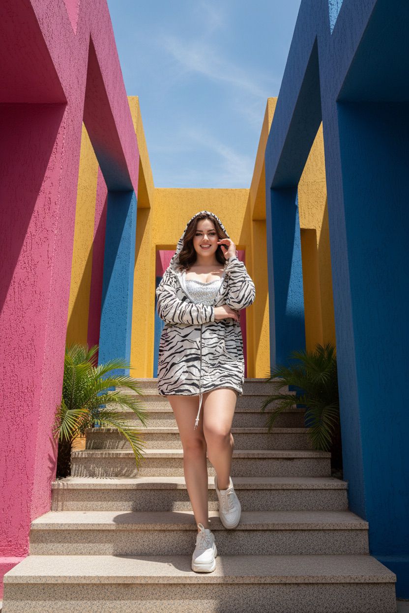 Chaqueta felpina estampada