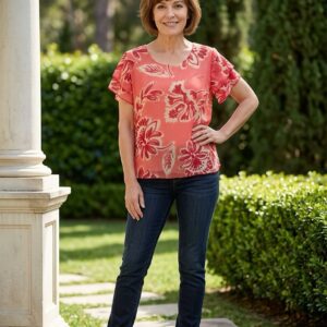 Blusa manga volantes nacional (Tallas M hasta 2XL)